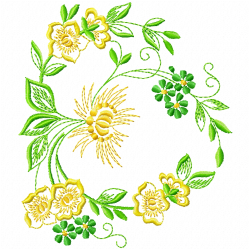 Flowers And Tree Embroidery Design 7 Flowers And Tree Embroidery Design 7